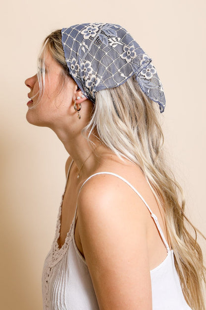 Bohemian Floral Lace Headscarf Leto Accessories