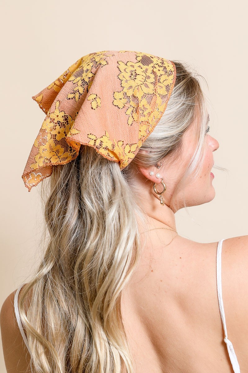 Bohemian Floral Lace Headscarf Leto Accessories