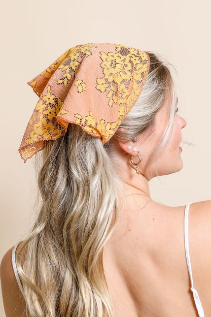 Bohemian Floral Lace Headscarf Leto Accessories