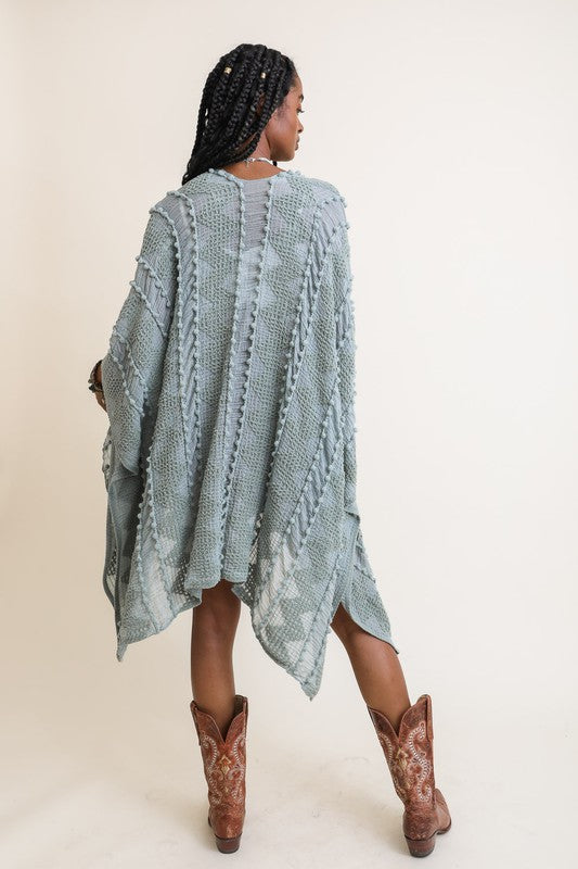 Embroidered Zig Zag Soft Kimono Leto Accessories