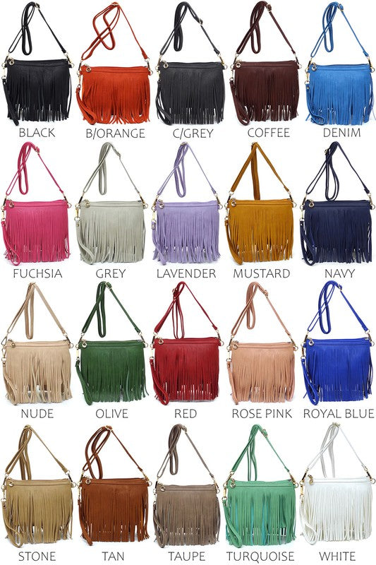 Western Fringe Clutch Cross Body Bag Fashion World