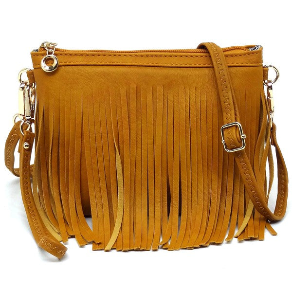 Western Fringe Clutch Cross Body Bag Fashion World