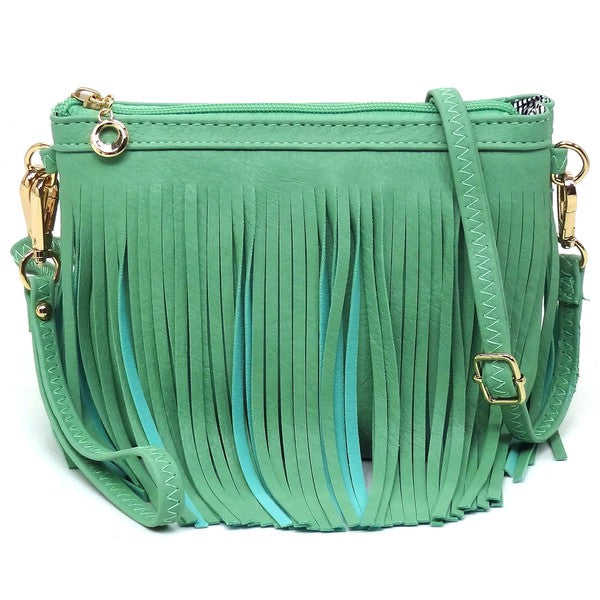 Western Fringe Clutch Cross Body Bag Fashion World