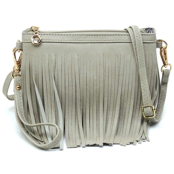 Western Fringe Clutch Cross Body Bag Fashion World