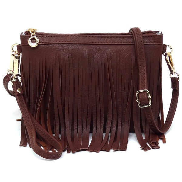 Western Fringe Clutch Cross Body Bag Fashion World