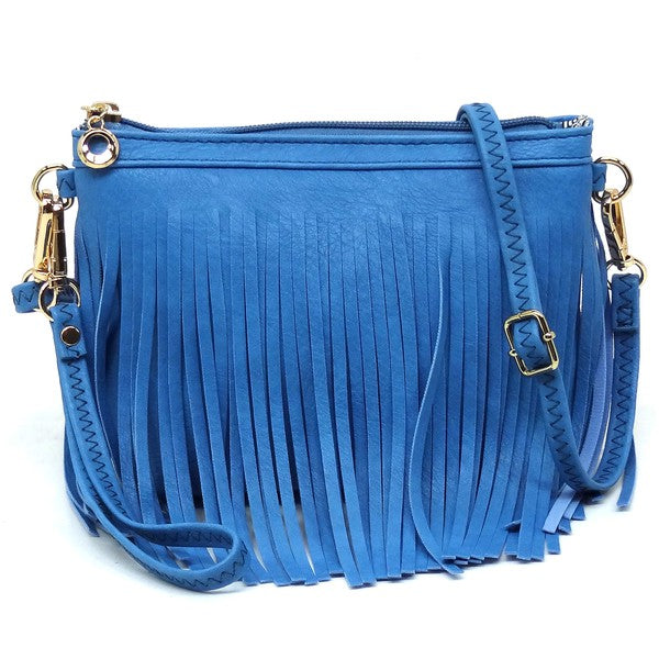Western Fringe Clutch Cross Body Bag Fashion World