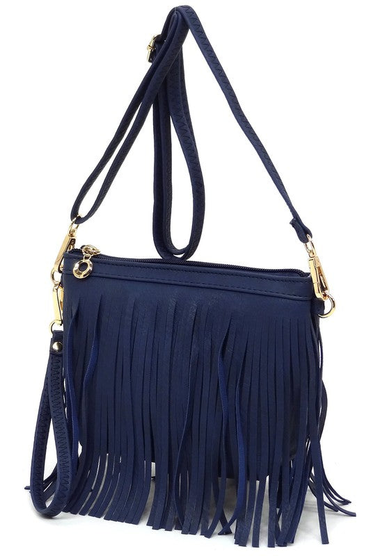 Western Fringe Clutch Cross Body Bag Fashion World