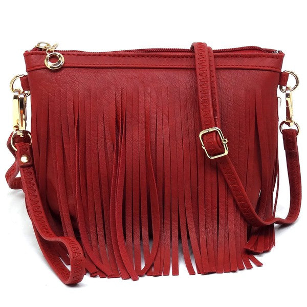 Western Fringe Clutch Cross Body Bag Fashion World