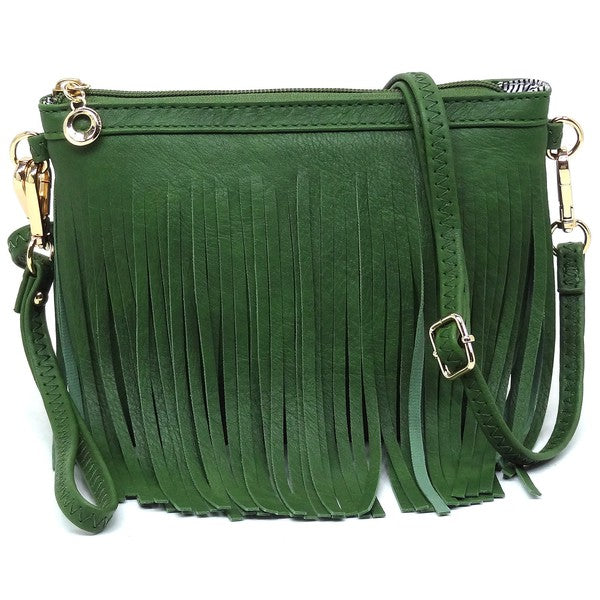 Western Fringe Clutch Cross Body Bag Fashion World
