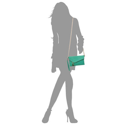 Fashion Envelope Foldover Faux Lether Clutch Fashion World