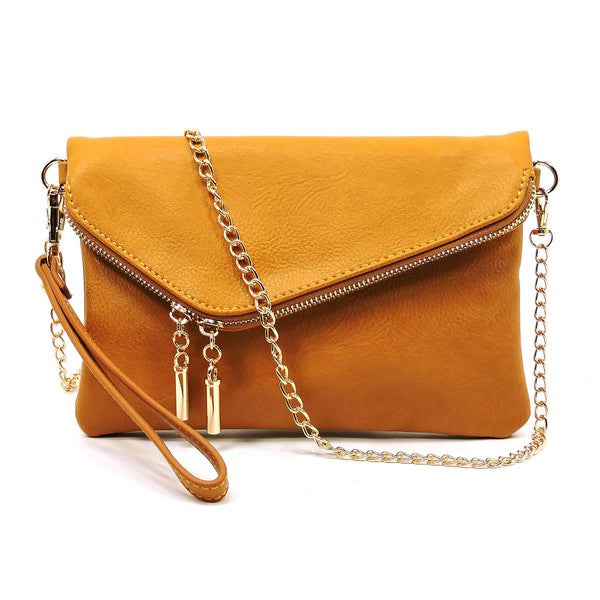 Fashion Envelope Foldover Faux Lether Clutch Fashion World