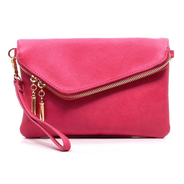 Fashion Envelope Foldover Faux Lether Clutch Fashion World