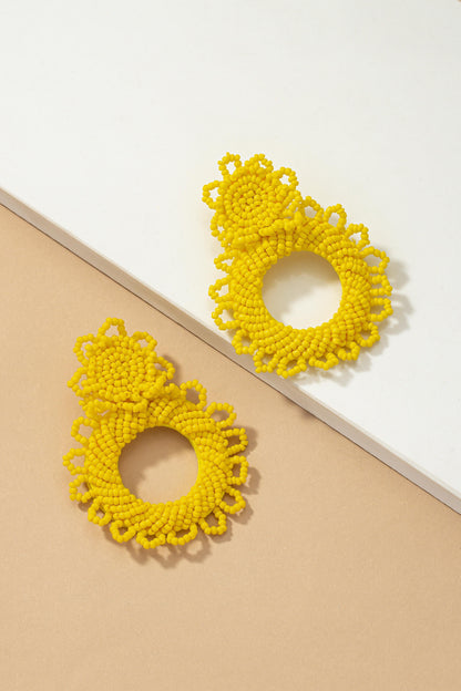 Handmade statement seed bead earrings  DAME BOHEME