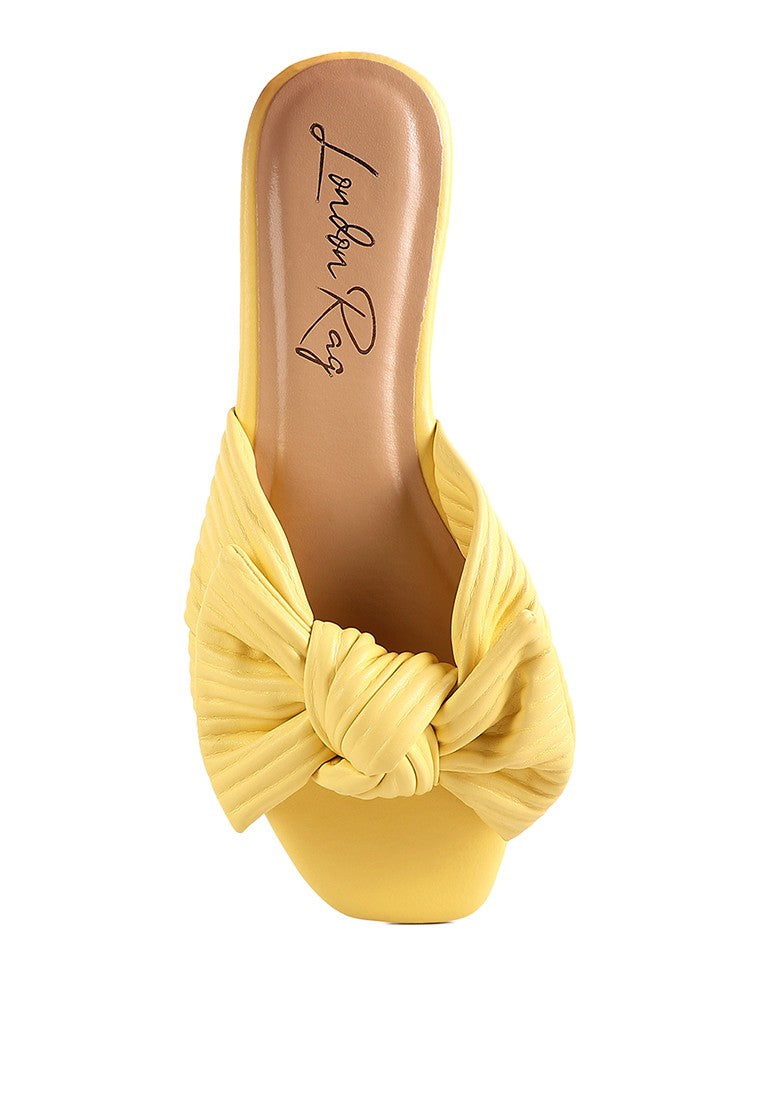 Little Jane Textured Bow Cushioned Slider Flats