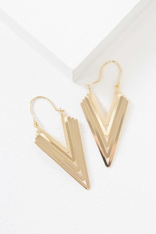 Athena Hook Gold Earrings