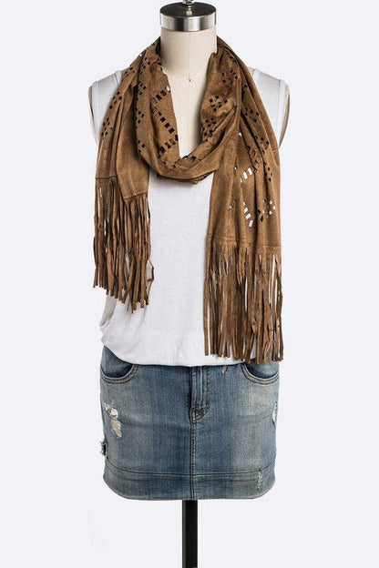 Ultra Suede Perforated Scarf Artini Accessories