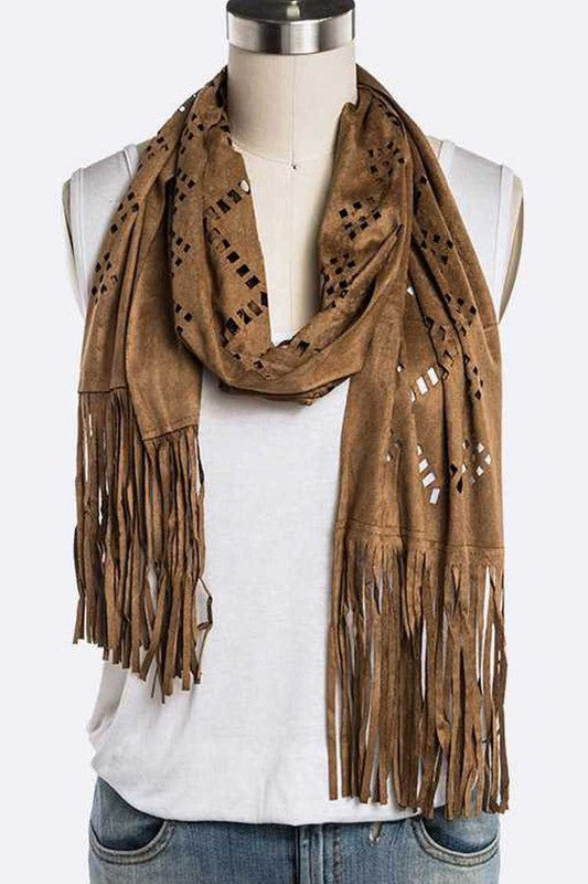 Ultra Suede Perforated Scarf Artini Accessories