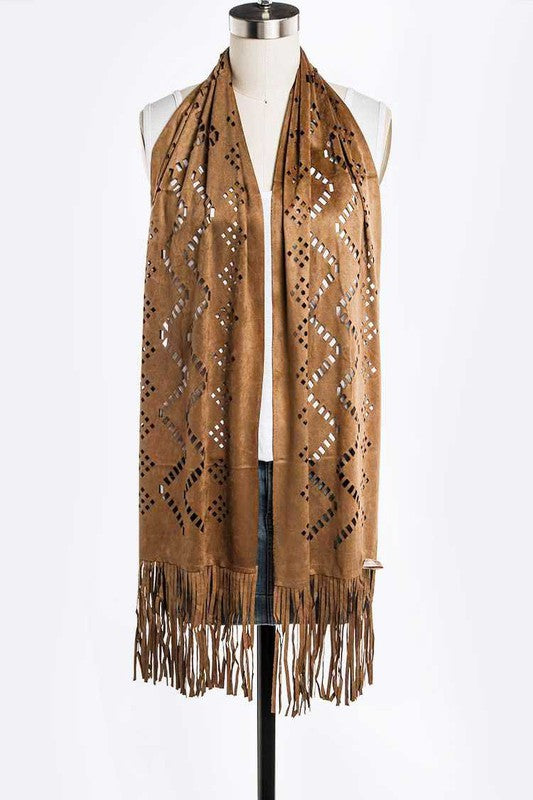 Ultra Suede Perforated Scarf Artini Accessories