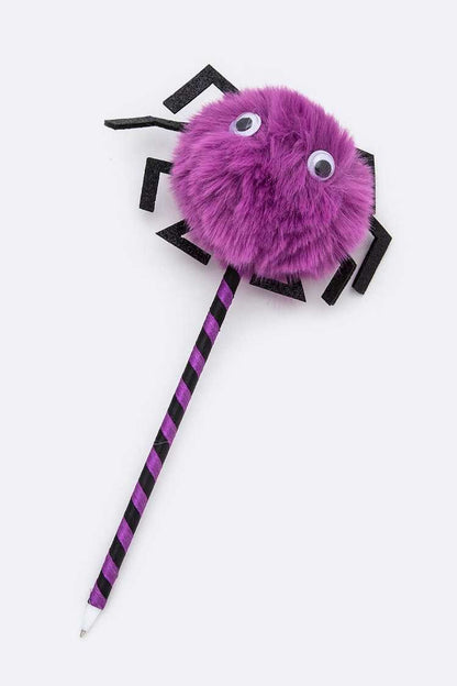 Halloween Spider PomPom Pen Set  DAME BOHEME