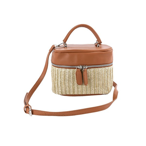 Woven Summer Crossbody Mini Picninc Bag Bella Chic