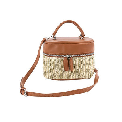 Woven Summer Crossbody Mini Picninc Bag Bella Chic