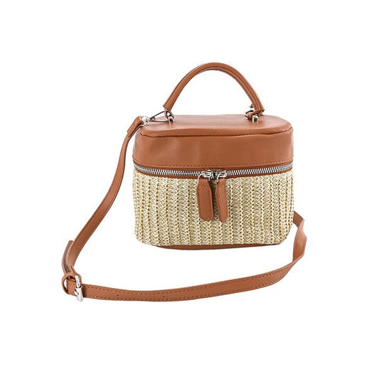 Woven Summer Crossbody Mini Picninc Bag Bella Chic