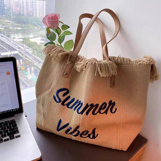 Summer Vibes Tote Handbag Purse Beach Totes Dani & Em