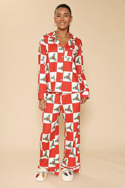 Holiday Christmas Pajama Set  DAME BOHEME