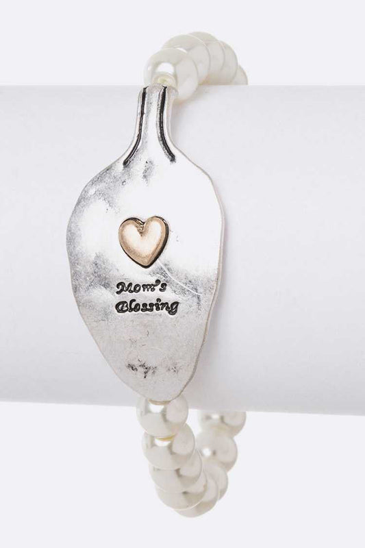 MOMs Blessing Spoon Stretch Bracelet LA Jewelry Plaza