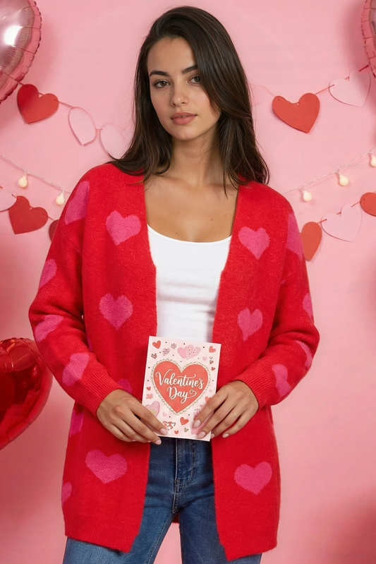 Open Front Heart Cardigan  DAME BOHEME