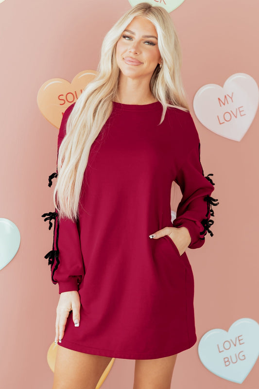 Priscilla Drop Shoulder Sweatshirt Valentines Dress  DAME BOHEME