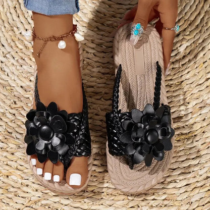 Floral Embellished Comfort Slide Sandals Trendsi