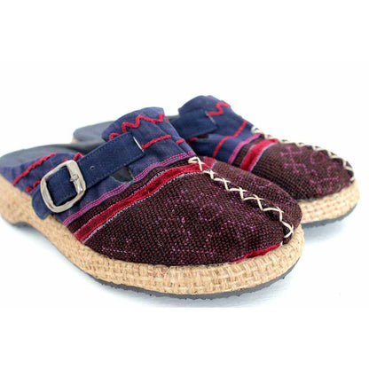 Vintage Hmong Textile Boho Upcycled Slip On Shoes - Thailand  DAME BOHEME