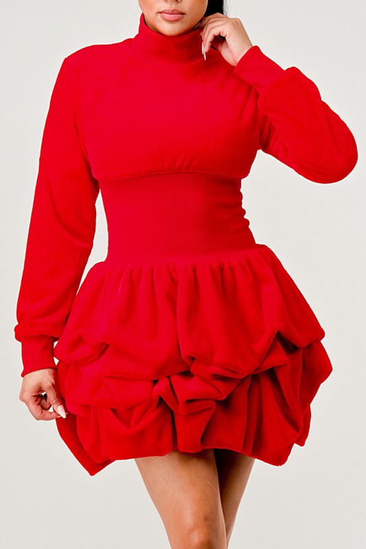 Merry Go Around Ruffle Long Sleeve Dress