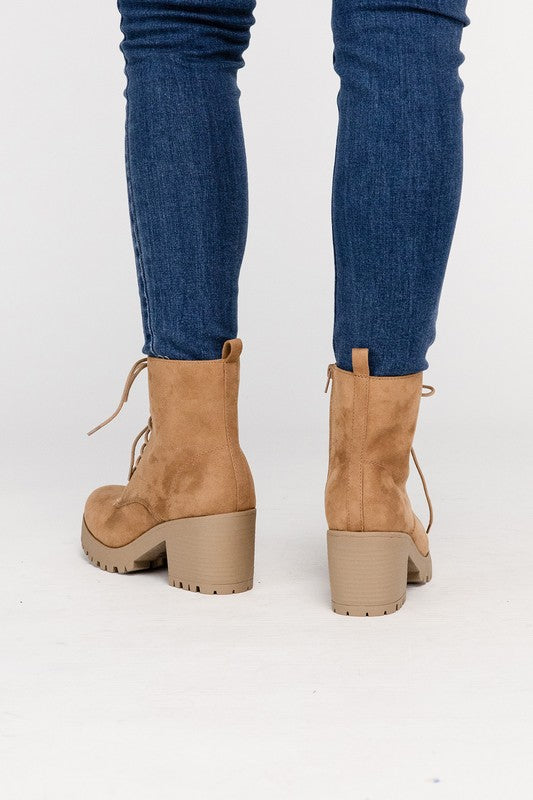 FUZZY Combat Lace Up Boots