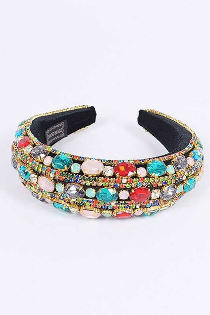 Iconic Mix Crystal Statement Headband LA Jewelry Plaza
