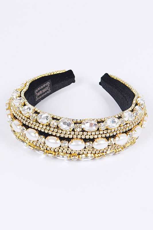 Iconic Mix Crystal Statement Headband LA Jewelry Plaza