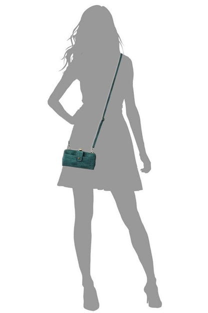 Kiss Lock Crossbody Clutch Cell Phone Faux Vegan Leather Wallet Fashion World