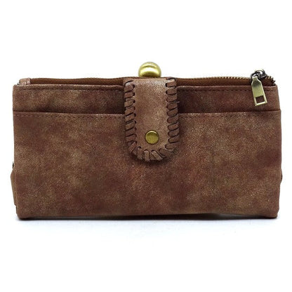 Kiss Lock Crossbody Clutch Cell Phone Faux Vegan Leather Wallet Fashion World