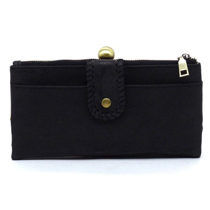 Kiss Lock Crossbody Clutch Cell Phone Faux Vegan Leather Wallet Fashion World