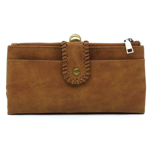 Kiss Lock Crossbody Clutch Cell Phone Faux Vegan Leather Wallet Fashion World