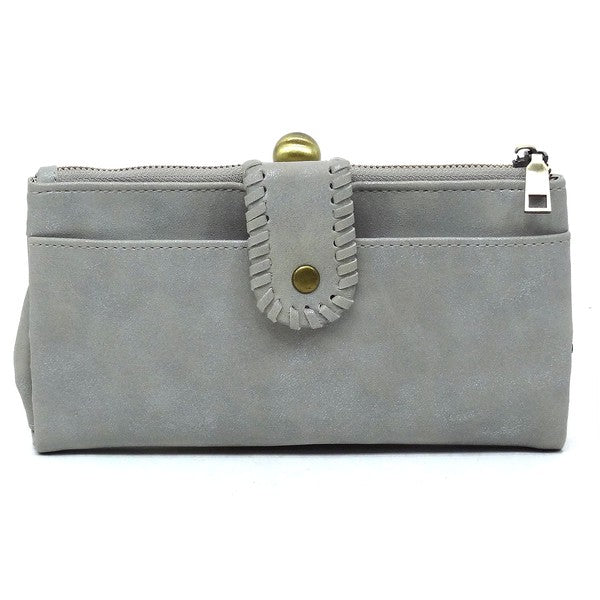 Kiss Lock Crossbody Clutch Cell Phone Faux Vegan Leather Wallet Fashion World