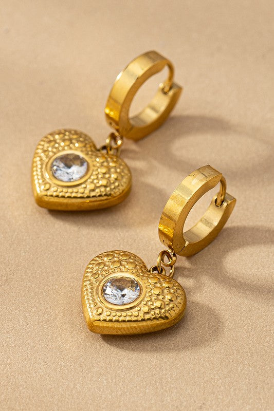 Waterproof Stainless Steel Rhinestones Charm Earrings LA3accessories