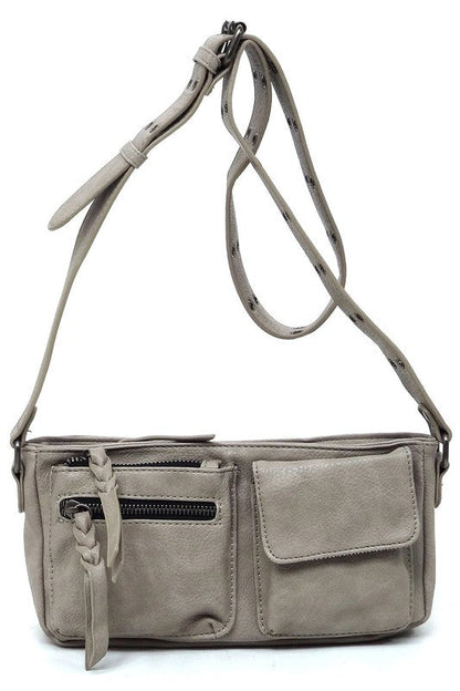 Fashion Buckle Strap Faux Vegan Leather Crossbody Bag Fashion World