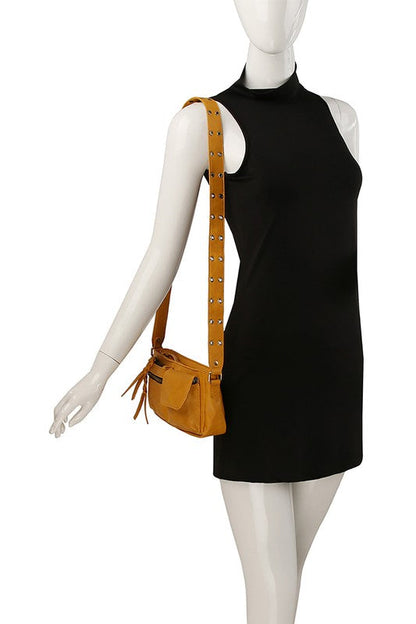 Fashion Buckle Strap Faux Vegan Leather Crossbody Bag Fashion World