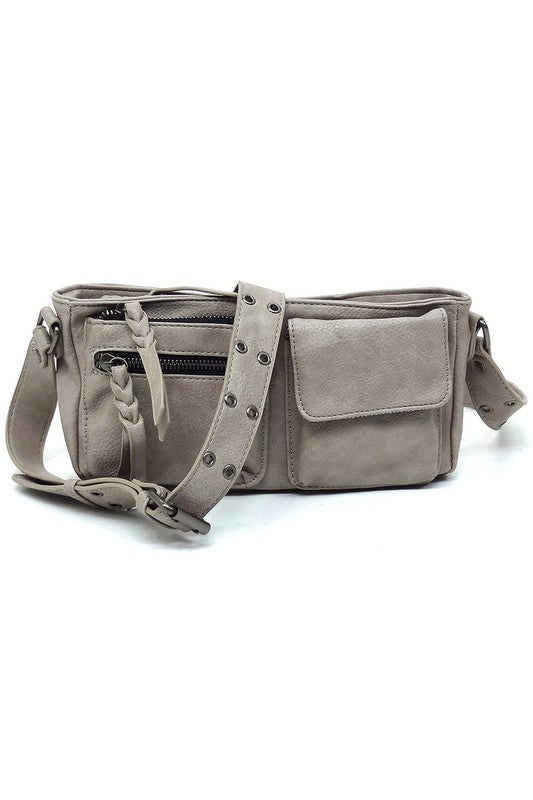 Fashion Buckle Strap Faux Vegan Leather Crossbody Bag Fashion World