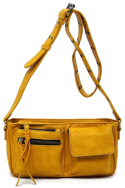 Fashion Buckle Strap Faux Vegan Leather Crossbody Bag Fashion World