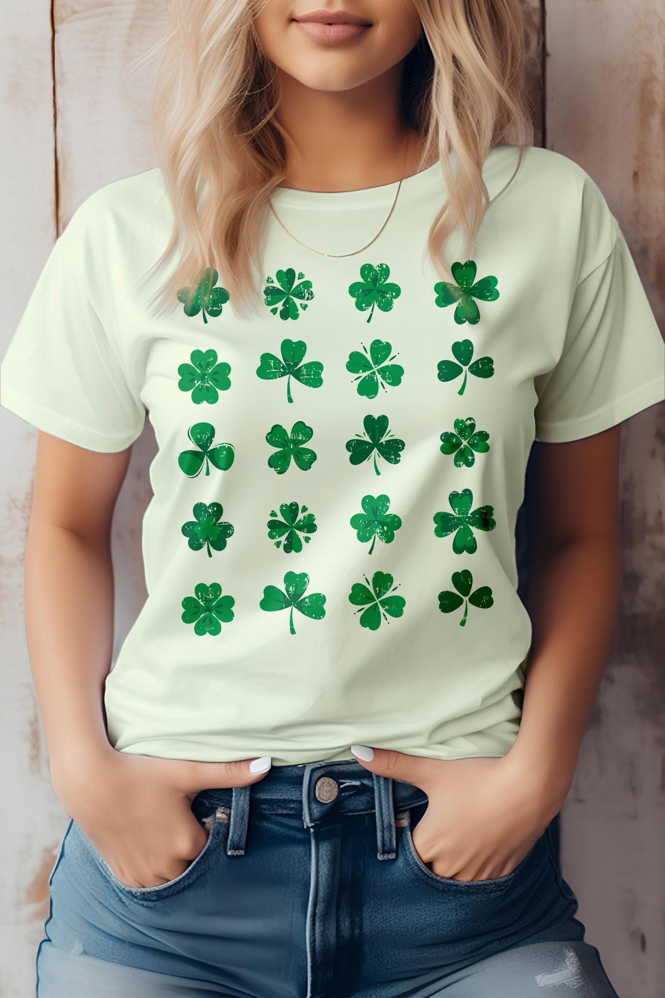 Lucky Clovers St Patrick's Cotton Graphic Tee