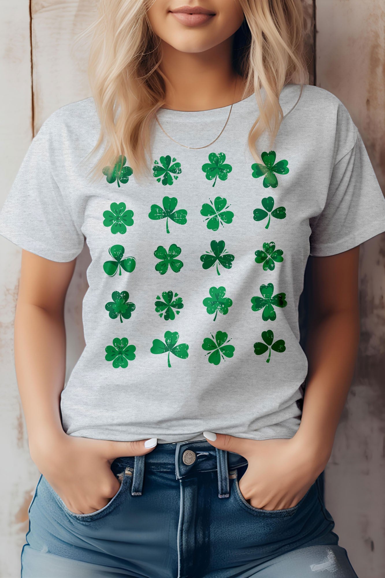 Lucky Clovers St Patrick's Cotton Graphic Tee