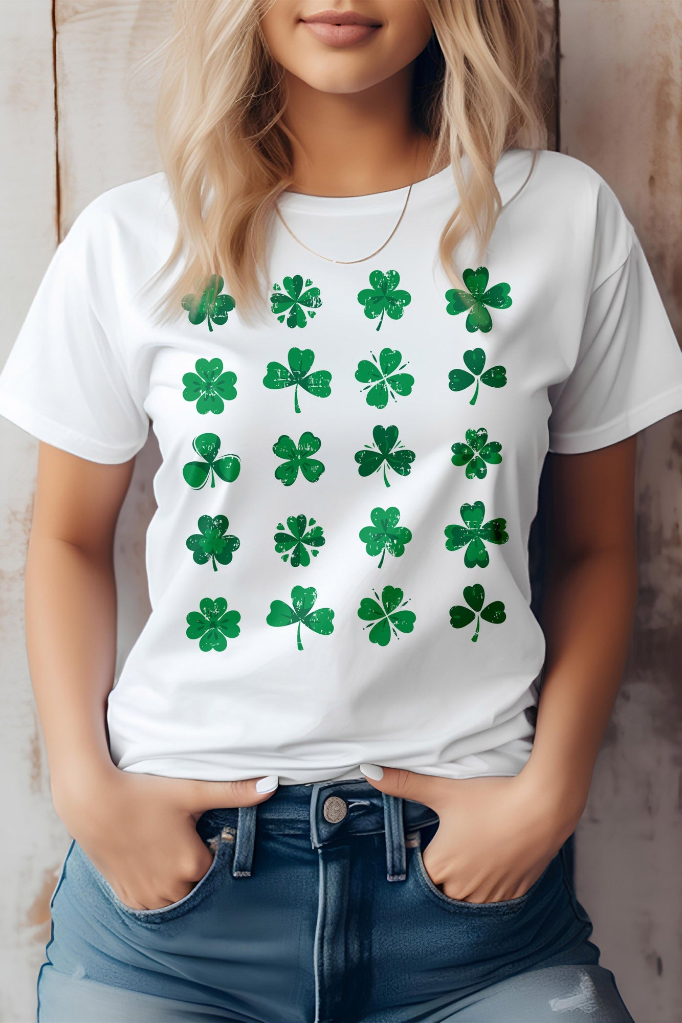 Lucky Clovers St Patrick's Cotton Graphic Tee